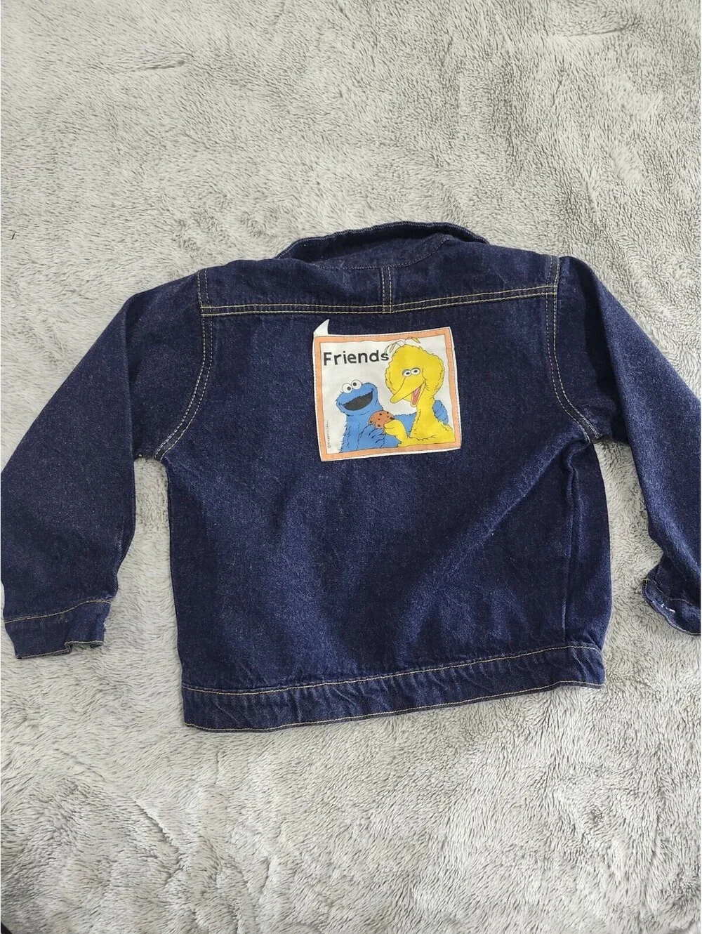 Vintage 1980s Seasame Street Kids Jean Jacket Rare Size 6
